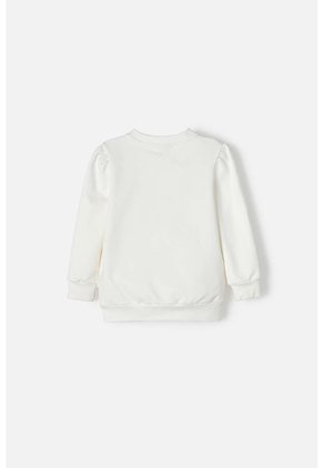 Buzo De LittleMic Marfil De Diseño Cerrado Para Niña 2T A 5T 3T