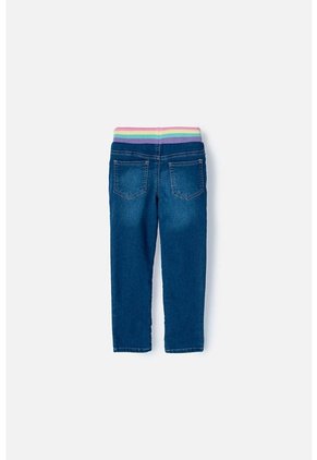 Bermuda LittleMic En Denim Tono Medio Con Elástico En Cintura Para Niño 2T A 5T 2T