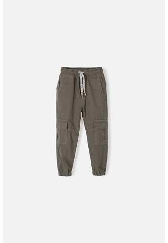 Jogger De LittleMic Con Cordón Verde Militar Para Niño 2T A 5T 4T LittleMic