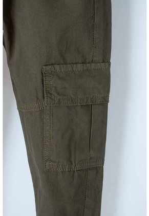 Jogger De LittleMic Con Cordón Verde Militar Para Niño 2T A 5T 4T