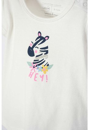 Conjunto De LittleMic X3 Piezas Marfil Y Rosado Para Bebé Niña 9-12