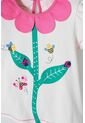 Camiseta Littlemic Marfil Cuello Redondo Para Niña 2T A 5T 5T de LittleMic