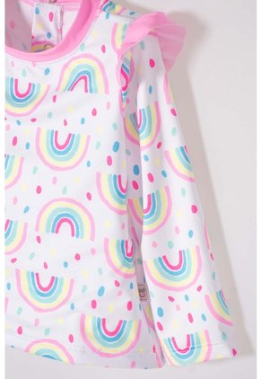 Conjunto De Baño Littlemic Blanco Y Rosa Para Bebé Niña 12-18