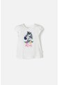 Camiseta De Littlemic Manga Corta Marfil Para Niña 2T A 5T 2T de LittleMic