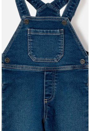 Overall De Littlemic Denim Azul Para Bebé Unisex 9-12