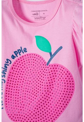 Camiseta LittleMic Rosada Manga Corta Con Bolero Para Niña 2T A 5T 5T