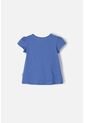 Camiseta Littlemic Azul Estampada En Frente Para Niña 2T A 5T 5T de LittleMic