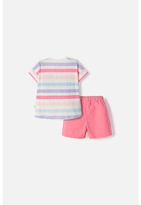 Conjunto De Littlemic Con Short Multicolor Para Niña 2T A 6T 4T