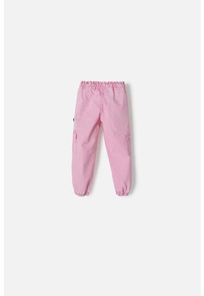 Jogger LittleMic Rosado Con Bolsillos Tipo Cargo Para Niña 2T A 5T 3T