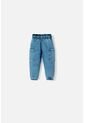 Jogger De Littlemic Cintura Elastica Azul Para Bebé Niña 6-9 de LittleMic