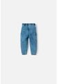 Jogger De Littlemic Cintura Elastica Azul Para Bebé Niña 6-9 de LittleMic