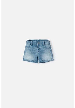 Short De Littlemic Con Bolsillos Azul Para Niña 2T A 5T 3T