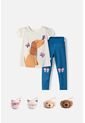Conjunto De Littlemic Con Pantalón Largo Multicolor Para Niña 2T A 6T 5T de LittleMic