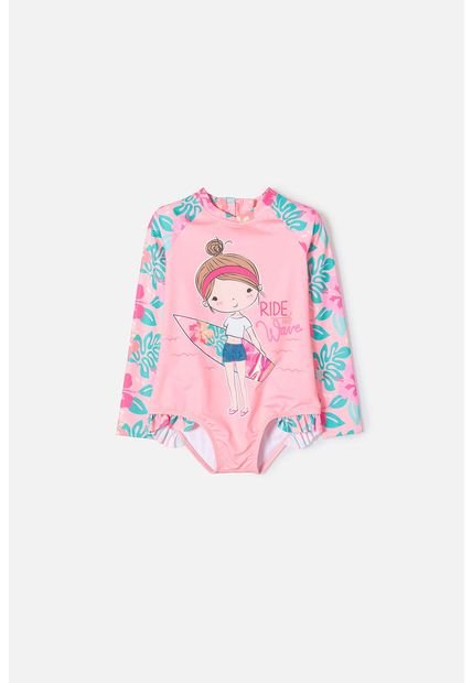 Vestido De Baño LittleMic Multicolor Tipo Enterizo Para Niña 2T A 5T 2T