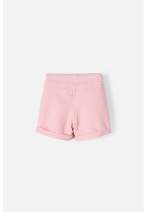 Short LittleMic Con Amarre Delantero Rosado Para Niña 2T A 5T 4T