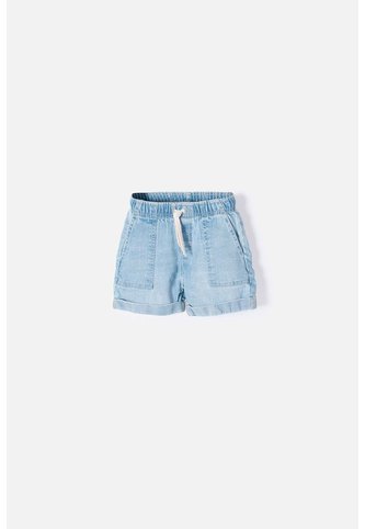 Short De Littlemic Con Cordón Azul Para Niña 2T A 5T 5T LittleMic
