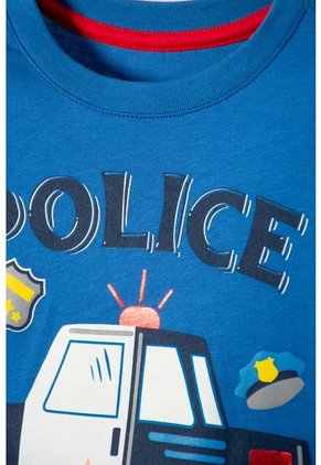 Camiseta LittleMic Azul Manga Larga Para Niño 2T A 5T 3T