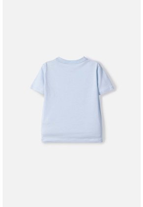 Camiseta LittleMic Azul Clara Manga Corta Para Niño 2T A 5T 4T