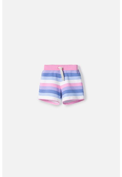 Short LittleMic Multicolor Con Cordón Ajustable En Cintura Para Niña 2T A 5T 2T