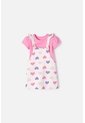 Vestido Tipo Jardinera De Littlemic Multicolor Para Niña 2T A 5T 4T de LittleMic
