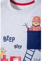 Camiseta LittleMic Gris Manga Corta Para Niño 2T A 5T 2T de LittleMic