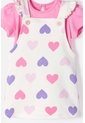 Vestido De Littlemic Tipo Jardinera Multicolor Para Bebé Niña 9-12 de LittleMic