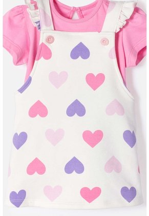 Vestido De Littlemic Tipo Jardinera Multicolor Para Bebé Niña 9-12