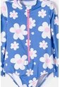 Vestido De Baño LittleMic Multicolor Enterizo Manga Larga Para Niña 2T A 5T 3T de LittleMic