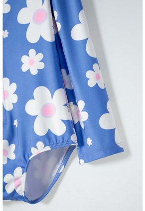 Vestido De Baño LittleMic Multicolor Enterizo Manga Larga Para Niña 2T A 5T 3T