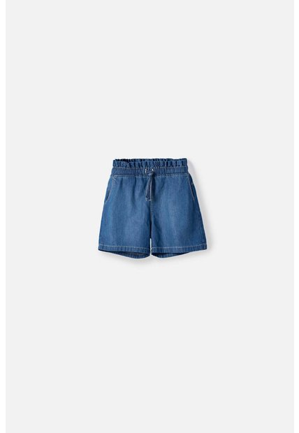 Short De Littlemic Con Cordón Azul Para Niña 2T A 5T 4T