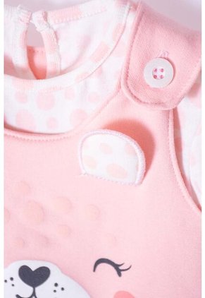 Vestido De LittleMic De Dos Piezas Salmon Para Niña 2T A 5T 5T