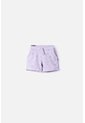 Short De Littlemic Con Cordón Lavanda Para Niña 2T A 5T 5T de LittleMic