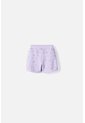 Short De Littlemic Con Cordón Lavanda Para Niña 2T A 5T 5T de LittleMic