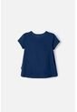 Camiseta De Littlemic Manga Corta Azul Para Niña 2T A 5T 5T de LittleMic