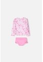 Vestido De Baño LittleMic Multicolor Manga Larga Para Niña 2T A 5T 3T de LittleMic