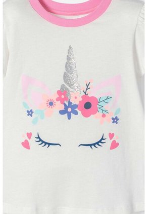 Pijama LittleMic Con Pantalón Largo Multicolor Para Niña 2T A 5T 3T