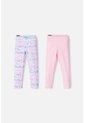 Pack X2 Leggins De Mic Multicolor Para Niña 2T A 5T 2T de LittleMic
