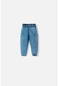 Jogger De Littlemic Cintura Elastica Azul Para Bebé Niña 3-6 de LittleMic