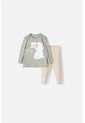 Conjunto LittleMic Verde Y Caqui Manga Larga Para Bebé Niña 18-24 de LittleMic