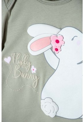 Conjunto LittleMic Verde Y Caqui Manga Larga Para Bebé Niña 18-24