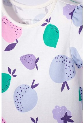 Camiseta De Littlemic Manga Corta Marfil Para Niña 2T A 5T 5T