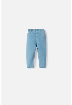 Jogger De Littlemic Cintura Elastica Azul Para Bebé Niña 9-12