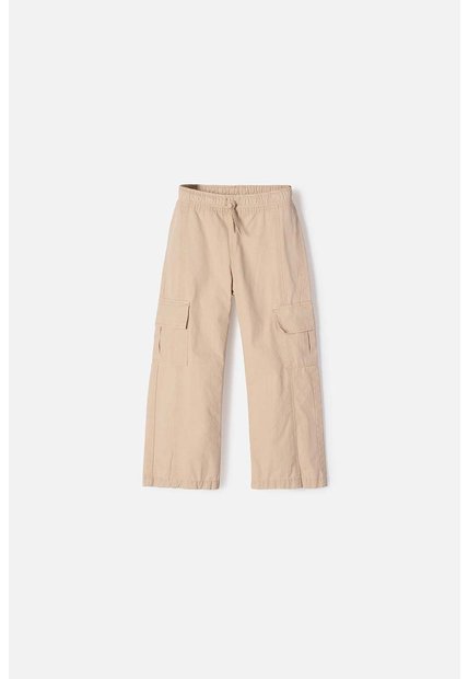 Jogger De Littlemic Con Cordón Caqui Para Niña 2T A 5T 4T
