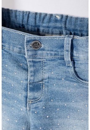 Short De Littlemic Con Bolsillos Azul Para Niña 2T A 5T 3T