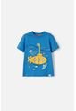 Camiseta Littlemic Azul Cuello Redondo Para Niño 2T A 5T 2T de LittleMic