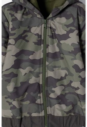 Chaqueta Littlemic Con Cierre Verde Militar Niño 2T A 5T 4T