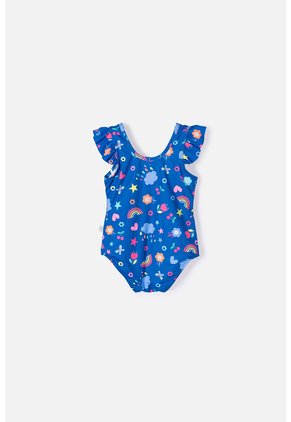 Vestido De Baño De Littlemic Azul Para Niña 2T A 5T 3T