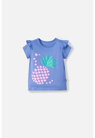 Camiseta LittleMic Azul Con Bolero En Manga Para Niña 2T A 5T 5T LittleMic