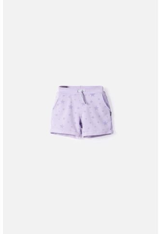 Short De Littlemic Con Cordón Lavanda Para Niña 2T A 5T 2T LittleMic