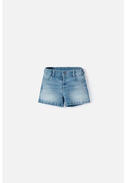 Short De Littlemic Con Bolsillos Azul Para Niña 2T A 5T 2T